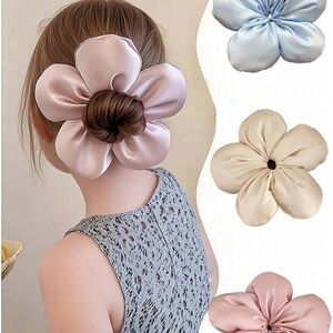 Elegant Satin Flower Hair scrunchie